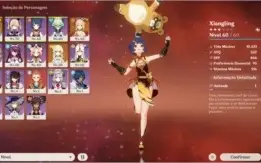 GENSHIN IMPACT CONTA COM KEQING + YOIMIYA AR 40