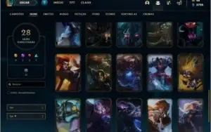 Conta bronze 4 com 28 skins e 79 champs