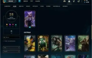 Conta bronze 4 com 28 skins e 79 champs