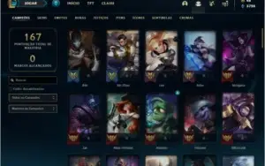 Conta bronze 4 com 28 skins e 79 champs