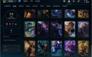 Conta bronze 4 com 28 skins e 79 champs