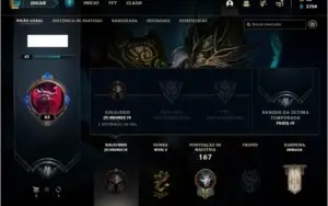 Conta bronze 4 com 28 skins e 79 champs