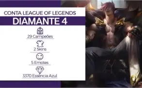 CONTA LEAGUE OF LEGENDS |DIAMANTE 4 • 29 CAMPEÕES • HIGH MMR
