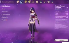 Raiden C2+Assinatura/ Yoimiya+Assinatura /Personagens T4 C6