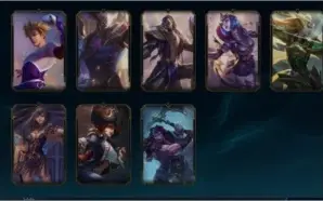 Conta lol com 99 campeões e 76 skins