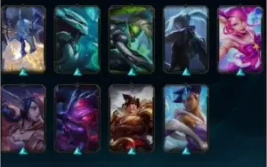 Conta lol com 99 campeões e 76 skins