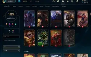 Conta lol todos champs , 189 skins + 107 skins nos espólios