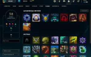 Conta platina 3 com 22 Champs e 3 Skins + 15 Espolios