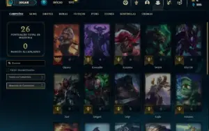 Conta platina 3 com 22 Champs e 3 Skins + 15 Espolios