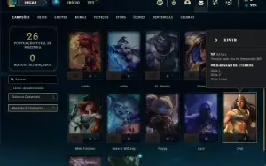 Conta platina 3 com 22 Champs e 3 Skins + 15 Espolios
