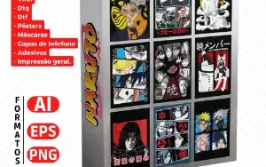 Pack Artes Anime Naruto Sublimação, Serigrafia, Dtg, Dtf