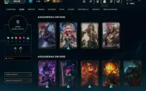 Mestre com 70 Champs e 8 Skins ( 390 PDL )