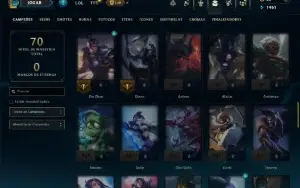 Mestre com 70 Champs e 8 Skins ( 390 PDL )
