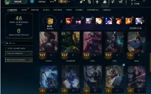 Diamante 4 com 35 Champs e 2 Skins
