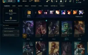 Diamante 4 com 35 Champs e 2 Skins