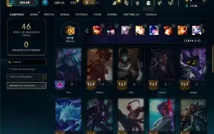Diamante 4 com 35 Champs e 2 Skins