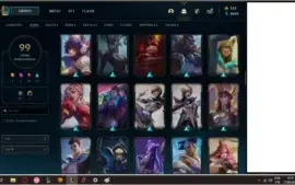 CONTA DE LOL 99 SKINS