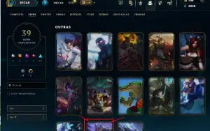 Conta Main Jg/Main Ww/Unranked/Varias Skins +1,1k RP