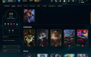 Conta Main Jg/Main Ww/Unranked/Varias Skins +1,1k RP