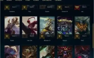 Conta lol level 30 unranked