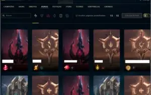 CONTA OURO2, 260 SKINS, INCLUINDO 2 LENDÁRIAS, SONA E MF.