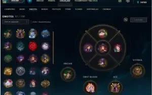 CONTA OURO2, 260 SKINS, INCLUINDO 2 LENDÁRIAS, SONA E MF.