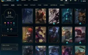 Conta Bronze 4 Com 100 champs e skins.