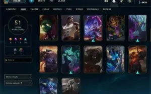 Conta Bronze 4 Com 100 champs e skins.