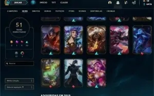 Conta Bronze 4 Com 100 champs e skins.