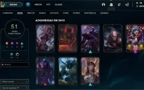 Conta Bronze 4 Com 100 champs e skins.