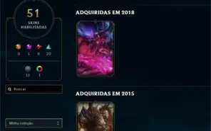 Conta Bronze 4 Com 100 champs e skins.