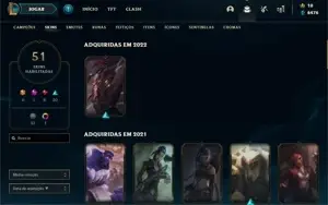 Conta Bronze 4 Com 100 champs e skins.