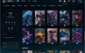 Conta platina 4 BARATA com 46 skins e 63 champs