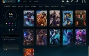 Conta platina 4 BARATA com 46 skins e 63 champs