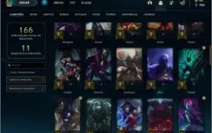 Conta platina 4 BARATA com 46 skins e 63 champs