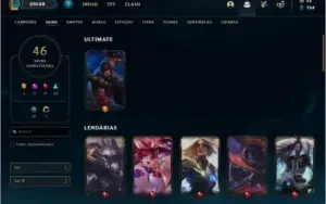 Conta platina 4 BARATA com 46 skins e 63 champs