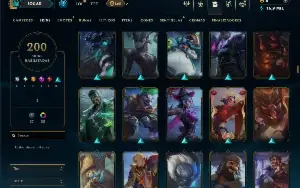 Unranked com 150 Champs e 200 Skins ( TOP / MID / SUP )
