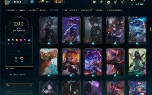 Unranked com 150 Champs e 200 Skins ( TOP / MID / SUP )