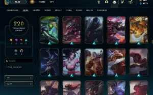 Ferro 2 com 130 Champs e 220 Skins