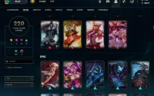Ferro 2 com 130 Champs e 220 Skins