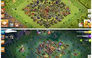 Conta brawl stars com 2 passes + clash of clans CV 10 +