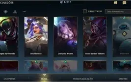 Conta wild rift + lol pc com várias skins
