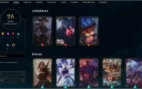 Conta wild rift + lol pc com várias skins