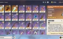 Conta Genshin Impact 10 heróis 5*