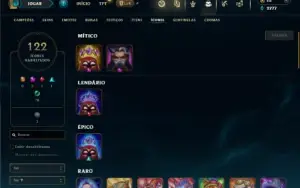 Unranked com 90 Champs e 24 Skins