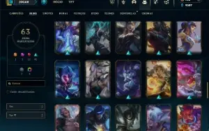 Ferro 2 com 80 champs e 63 Skins + 1 Prestigio da Katarina