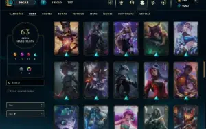 Ferro 2 com 80 champs e 63 Skins + 1 Prestigio da Katarina