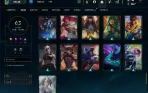 Ferro 2 com 80 champs e 63 Skins + 1 Prestigio da Katarina