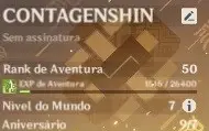 Conta Genshin Impact AR50 - Diluc + Zhongli + Kazuha