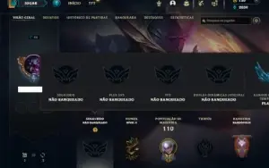 Unranked com 40 Champs e 15 Skins ( Ex Platina )